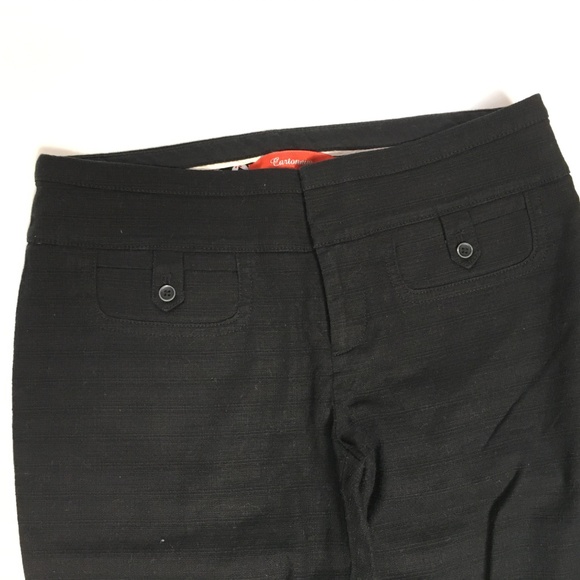 Anthropologie Crop Flare trousers Black 4 petite - Picture 2 of 5